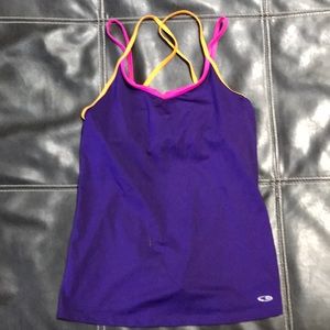 Purple workout tank.